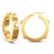 9ct Yellow Gold Hoop Earrings With Cubic Zirconia Stones