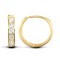 9ct Yellow Gold Huggie Earrings With Cubic Zirconia Stones