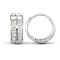 9ct White Gold Huggie Earrings With Cubic Zirconia Stones