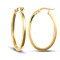 9ct Yellow Gold Oval Hoop Earrings