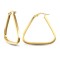 9ct Yellow Square Tube Triangle Shape Hoop Earrings