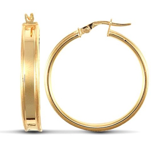 9ct Yellow Gold Super Light Earrings