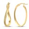 9ct Yellow Gold Super Light Oval Earrings
