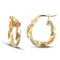 9ct 3 Coloured Gold Hoop Earrings
