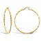 9ct Yellow Gold Hammered Oval Hoop Earrings