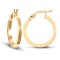 9ct Yellow Gold Square Tube Hoop Earrings