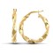 9ct Yellow Gold Polished/Frost Hoop Earrings