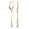 9ct Yellow And White Gold Drop Earrings