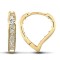 9ct Yellow Gold Cubic Zirconia Set Heart Huggie Earrings