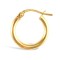 9ct Yellow Gold Ultra Light Plain Hoop Earrings