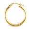 9ct Yellow Gold Ultra Light Plain Hoop Earrings