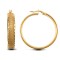 9ct Yellow Gold Court Hoop Earrings