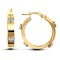 9ct Yellow Gold CZ Set Hoop Earrings