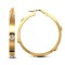 9ct Yellow Gold CZ Set Hoop Earrings