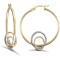 9ct Yellow And White Gold Hoop Earrings