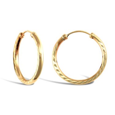 9ct Yellow Gold Hoop Earrings
