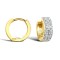9ct Yellow Gold Cubic Zirconia Huggie Earrings