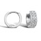 9ct White Gold Cubic Zirconia Huggie Earrings