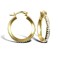 9ct Yellow Gold Cubic Zirconia Hoop Earrings