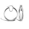 9ct White Gold Cubic Zirconia Hoop Earrings