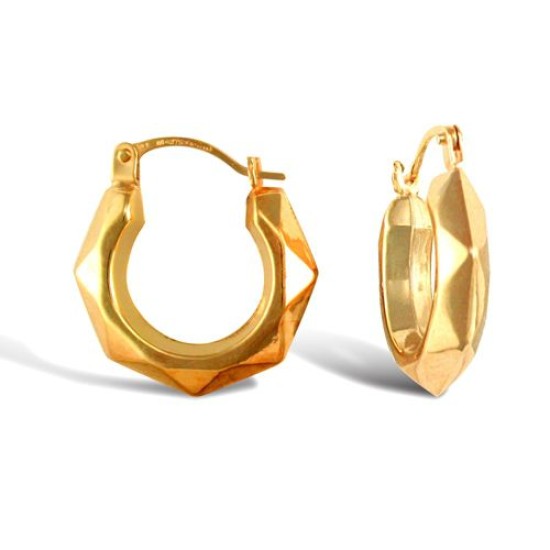 9ct Yellow Gold Creole Earrings