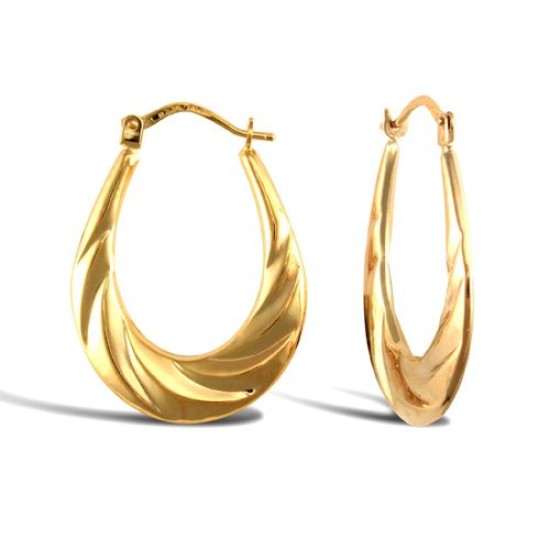 9ct Yellow Gold Creole Earrings