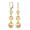 9ct Yellow Triple Disco Ball Drop Earring