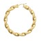 9ct Yellow Gold Polished & Frosted Twist Hoop Earring