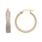 9ct Yellow Gold 15mm Moon Dust Hoop Earring