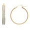 9ct Yellow Gold 20mm Moon Dust Hoop Earring