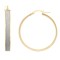 9ct Yellow Gold 25mm Moon Dust Hoop Earring