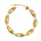 9ct Yellow Greek Key hoop earring