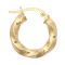 9ct Yellow Polished Slight Twist Hoop Earring
