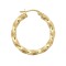 9ct Yellow Polished Slight Twist Hoop Earring