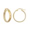 9ct Yellow 3mm Wedding Band Style Hoop Earring