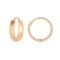 9ct Rose Gold Plain 10mm Huggie Earrings