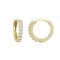 9ct Yellow Gold CZ Set 10mm Huggie Earrings
