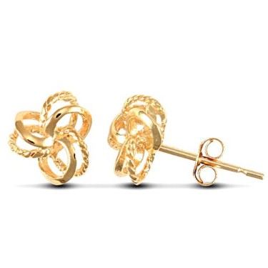 9ct Yellow Gold Knot Studs