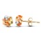 9ct 3 Colour Gold Knot Studs