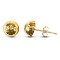 9ct Yellow Gold Diamond Cut Half Ball Studs