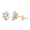 9ct Yellow Gold CZ Claw Set Studs