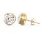 9ct Yellow Gold CZ Rub-Over Studs