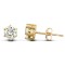 9ct Yellow Gold Cubic Zirconia Claw Set Studs