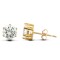 9ct Yellow Gold Cubic Zirconia Claw Set Studs