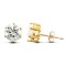 9ct Yellow Gold Cubic Zirconia Claw Set Studs