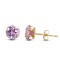 9ct Yellow Gold Claw Set Cubic Zirconia Studs