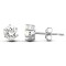 9ct White Gold Claw Set Cubic Zirconia Studs
