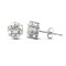 9ct White Gold Claw Set Cubic Zirconia Studs