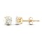 9ct Yellow Gold Square Cubic Zirconia Stud Earrings