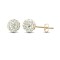 9ct Yellow Gold Crystal Ball Stud Earrings